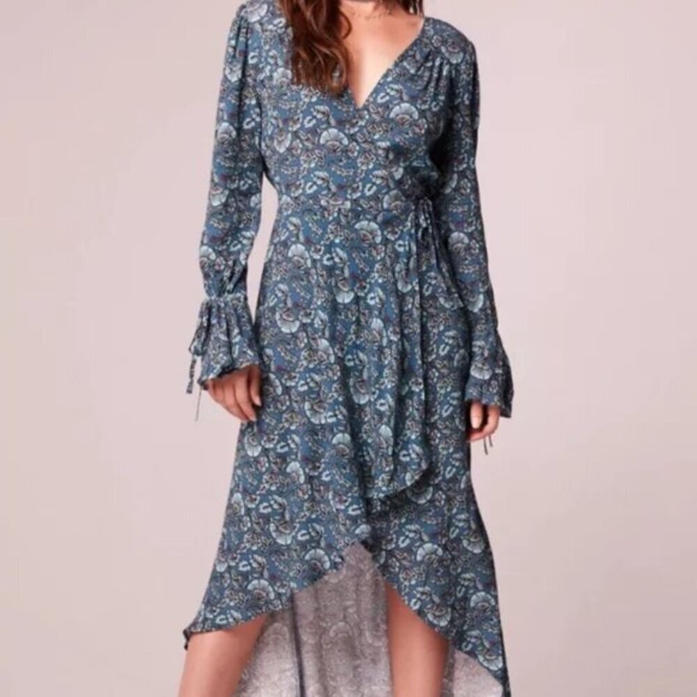 Women’s Band Of The Free Teal  High/Low Jewel Maxi Dress